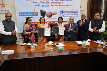 Bank of India partners with The New India Assurance for Enhanced General Insurance Products