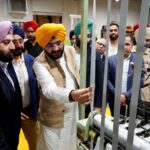 Punjab Industries Minister Tarunpreet Singh Sond taking a tour of Tynor Group's new plant Ortech Textiles in Mohali..jpg