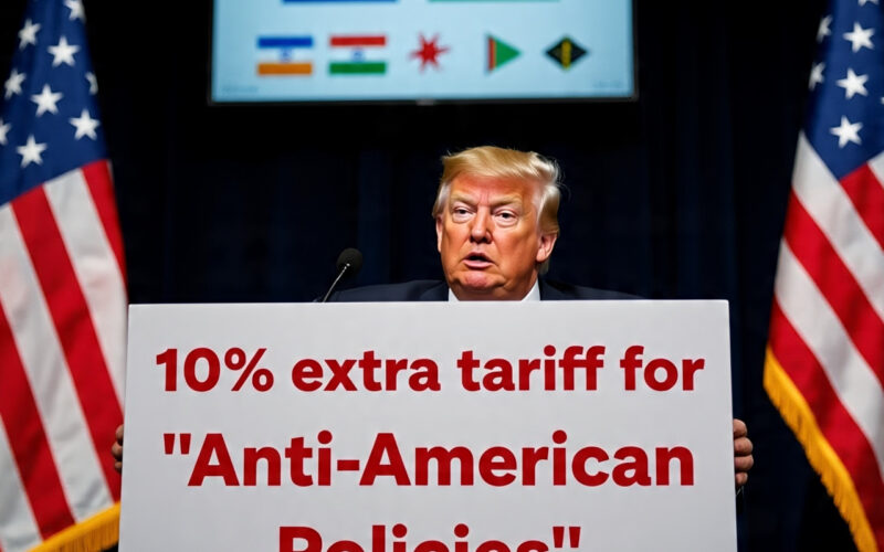Trump Threatens 10% Tariff on “Anti‑American” BRICS Allies