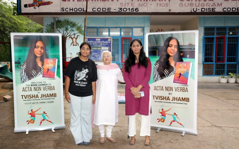 Twisha's first book "Acta Non Verba" has raised hopes, the proceeds will be used for sports development of underprivileged youth