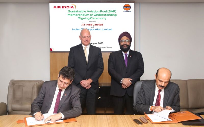 Air India and IndianOil Sign MoU for Sustainable Aviation Fuel Supply, Marking a Milestone in Green Aviation
