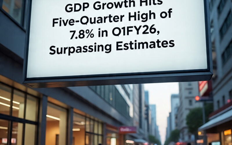 India’s GDP Growth Hits Five-Quarter High of 7.8% in Q1FY26, Surpassing Estimates