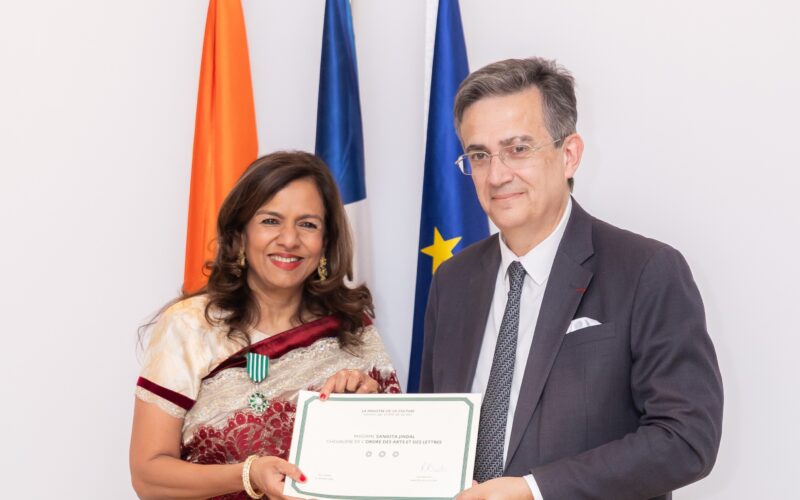 Mrs. Sangita Jindal Conferred French Honour, Chevalier de l’Ordre des Arts et des Lettres