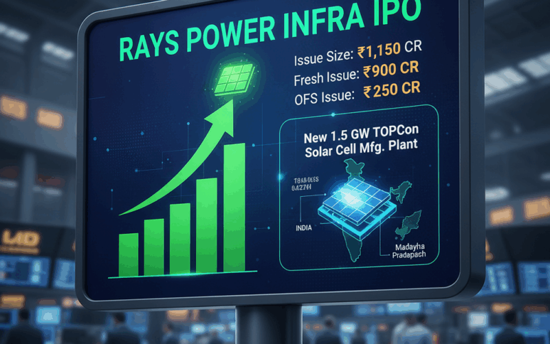 Rays Power Infra Upsizes IPO to ₹1,150 Crore, Paving Way for New Solar Cell Manufacturing Mega-Plant