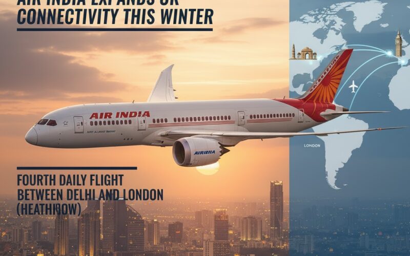 AIR INDIA EXPANDS UK CONNECTIVITY THIS WINTER WITH FOURTH DAILY FLIGHT BETWEEN DELHI AND LONDON (HEATHROW)