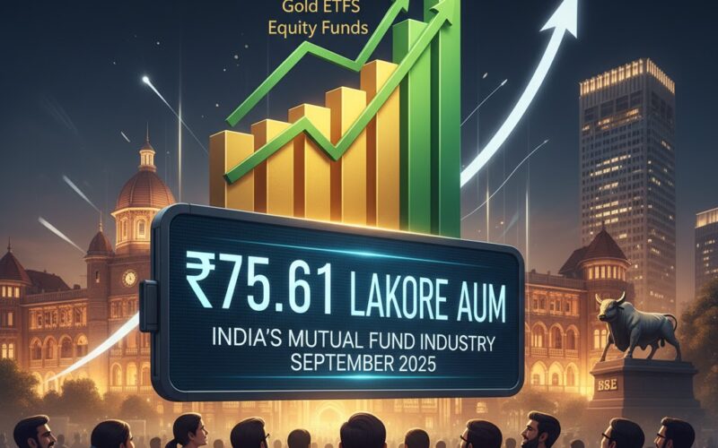 India’s Mutual Fund Industry Hits Record ₹75.61 Lakh Crore AUM in September 2025 — Gold ETFs and Equity Funds Lead the Charge