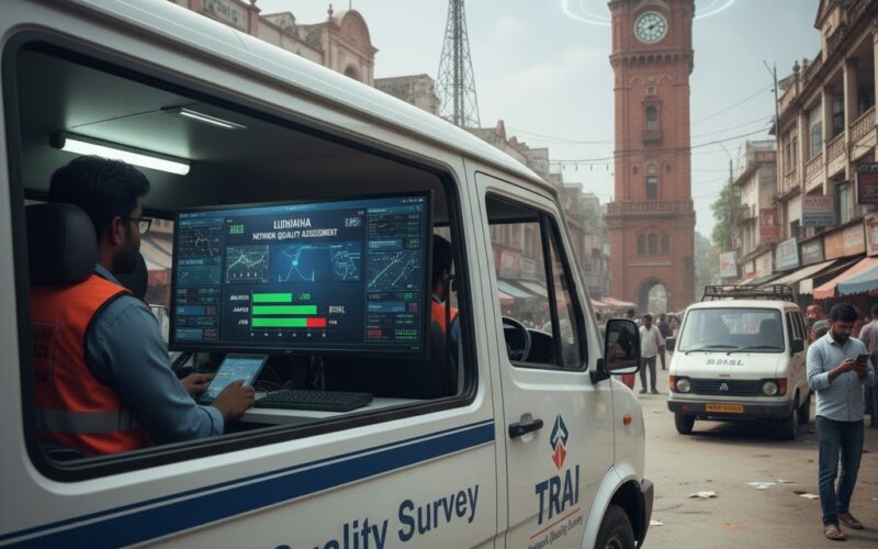 TRAI Conducts Extensive Network Quality Assessment Across Ludhiana: Airtel & Jio Lead in 5G Performance, BSNL Struggles