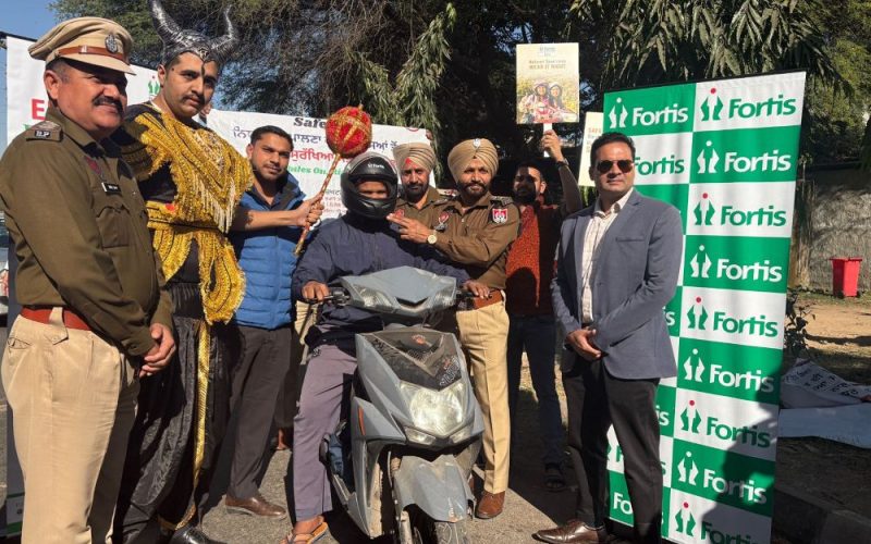 Fortis Hospital Mohali Launches Helmet Safety Drive in Collaboration with Local Traffic Police Departments