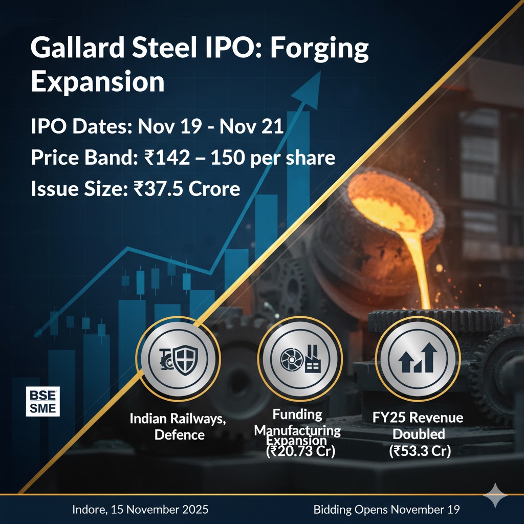 Gallard Steel IPO to Launch November 19, Targets ₹37.5 Crore for Expansion