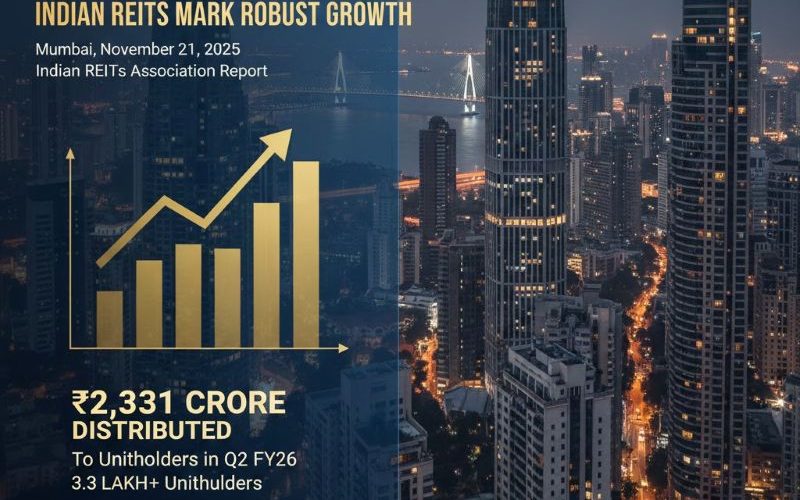 Indian REITs Mark Robust Growth: ₹2,331 Crore Distributed to Unitholders in Q2 FY26