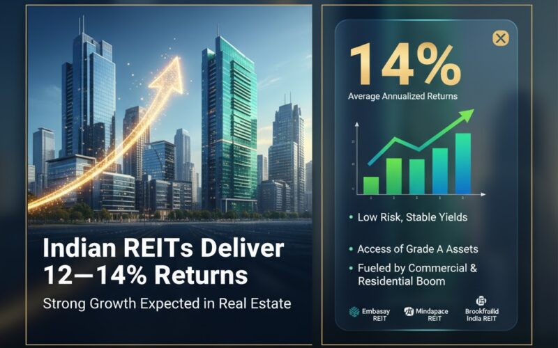 भारतीय REITs ने दिया 12-14% का रिटर्न, रियल एस्टेट में मज़बूत ग्रोथ की उम्मीद