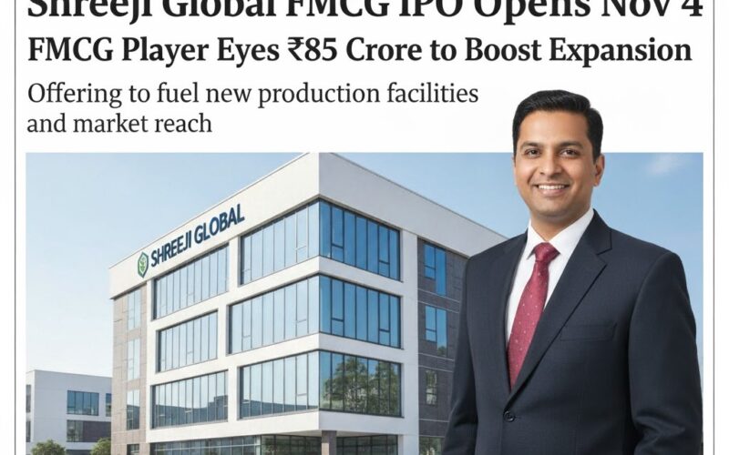 Shreeji Global FMCG IPO Opens Nov 4: FMCG Player Eyes ₹85 Crore to Boost Expansion