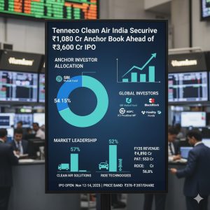 Tenneco Clean Air India Secures Massive ₹1,080 Cr Anchor Book Ahead of ₹3,600 Cr IPO